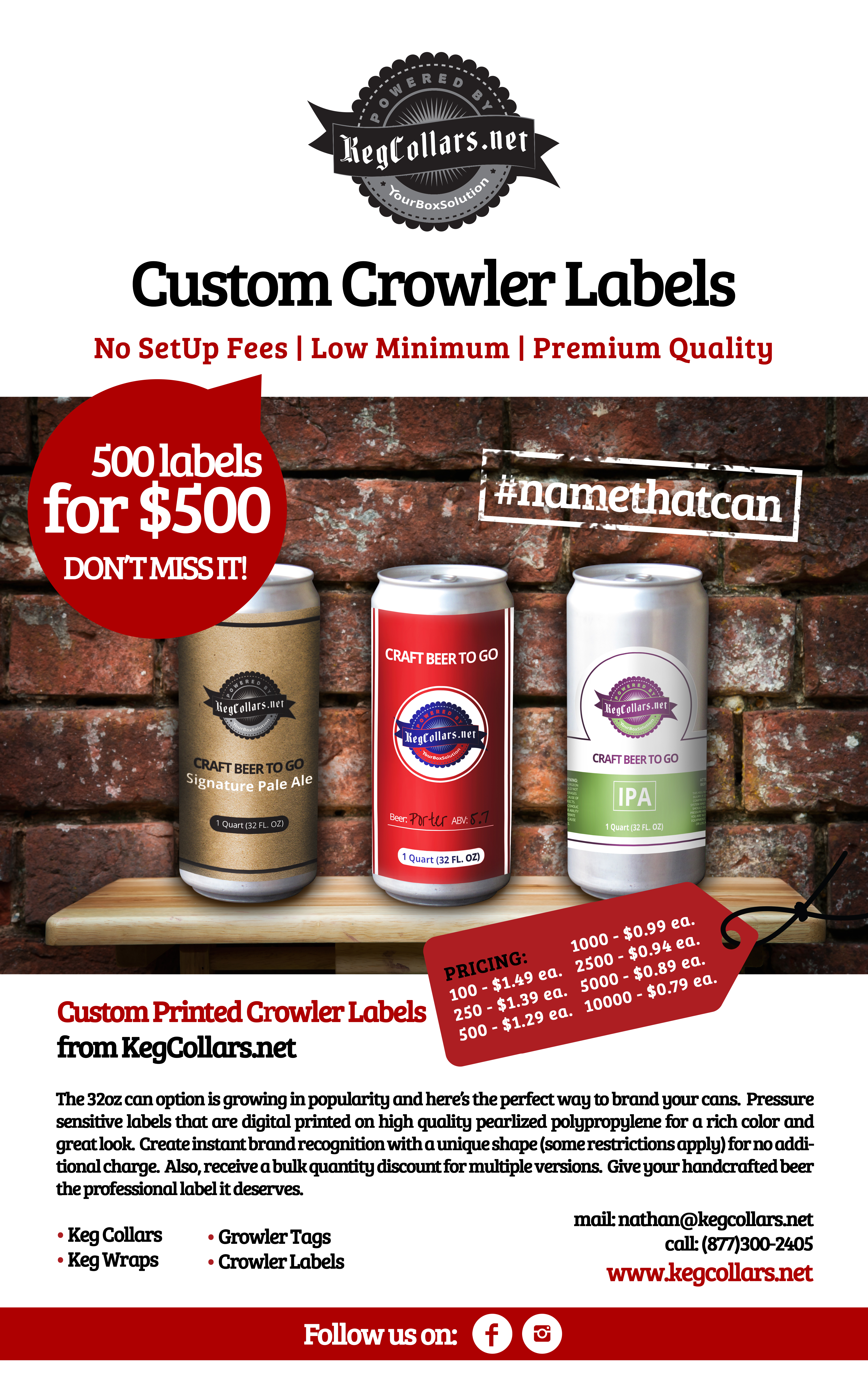 Crowler Labels from KegCollars.net